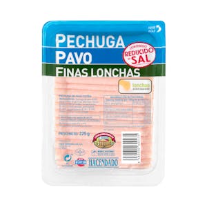 Pechuga de pavo bajo en sal Hacendado finas lonchas