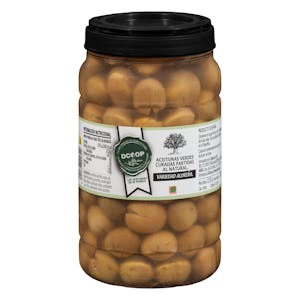 Aceitunas verdes curadas Dcoop partidas al natural