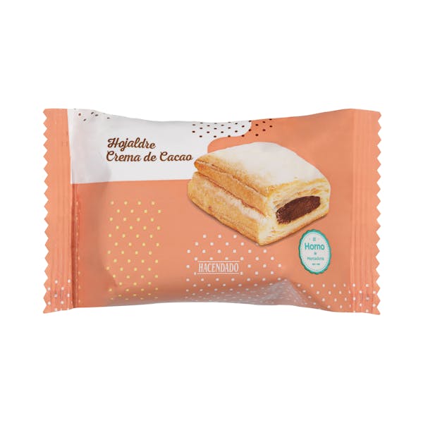 Hojaldre relleno de crema de cacao Hacendado