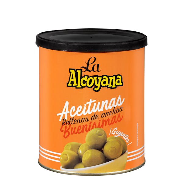 Aceitunas verdes rellenas de anchoa La Alcoyana