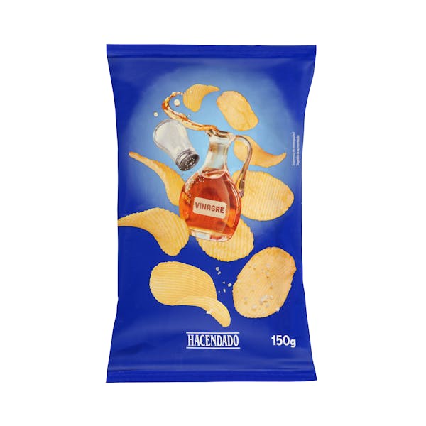 Patatas fritas onduladas sabor sal y vinagre