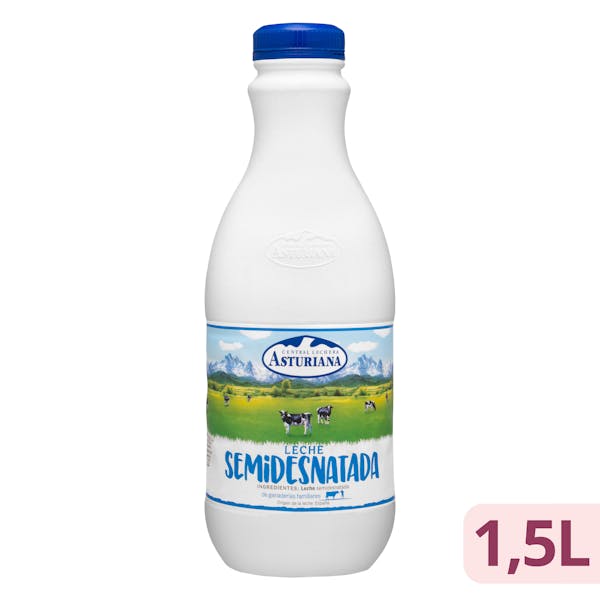 Leche semidesnatada Asturiana