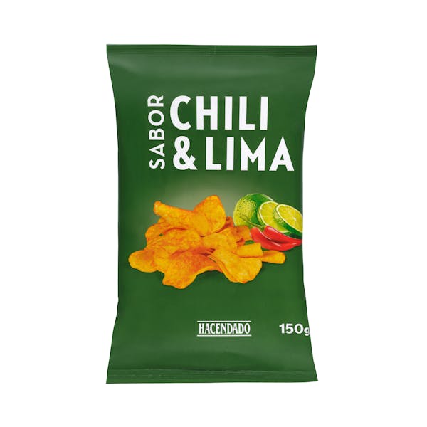 Patatas fritas sabor chili y lima Hacendado