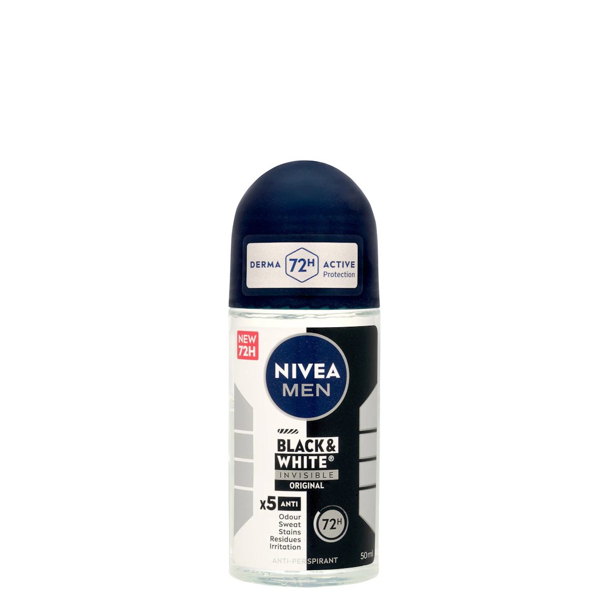 Desodorante roll-on Invisible Black & White Nivea Men antitranspirante – Mercadona – صورة إعلانية للمنتج