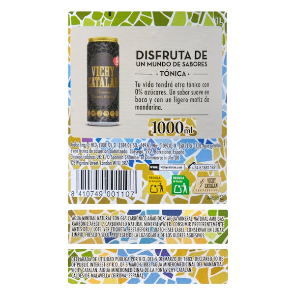 Agua mineral con gas grande Vichy Catalan