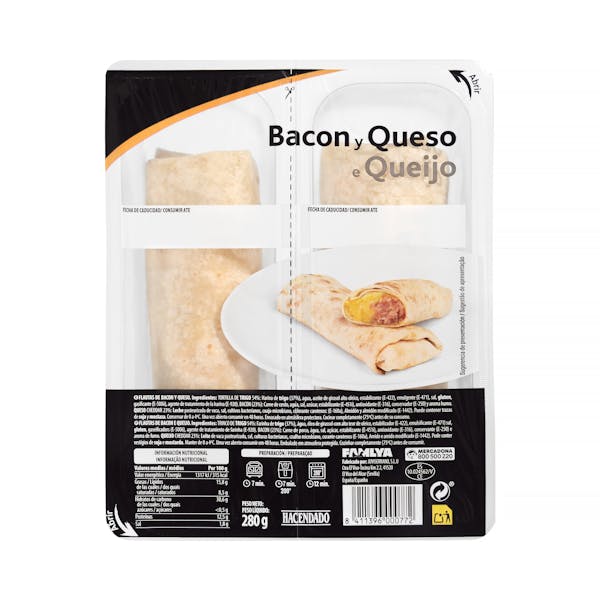 Imagen de Flautas de bacón y queso