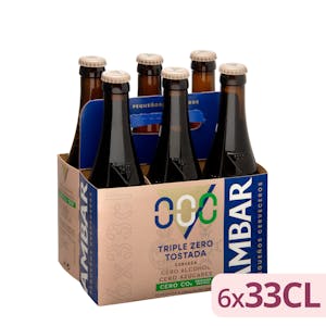 Cerveza triple zero Ambar tostada