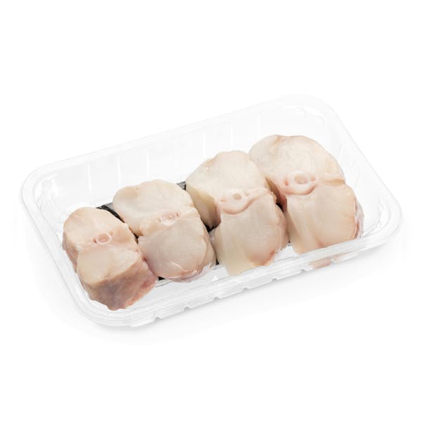 Porciones de rape blanco sin piel descongelado