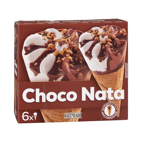 Helado cucurucho choco nata Hacendado