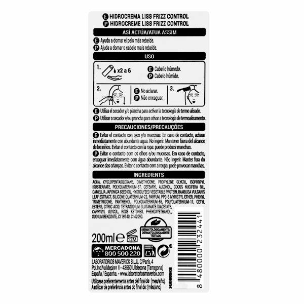 Etiqueta / ingredientes