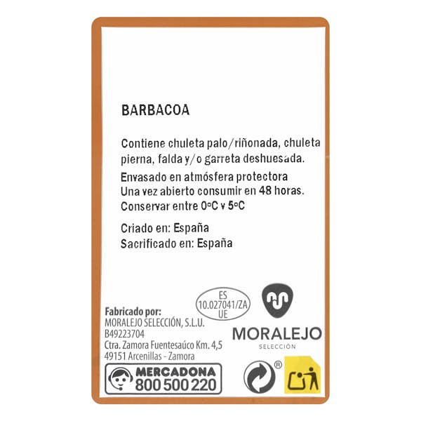 Cordero para barbacoa