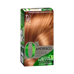Coloración permanente 0% amoníaco 7.0 rubio medio luminoso Colorcor