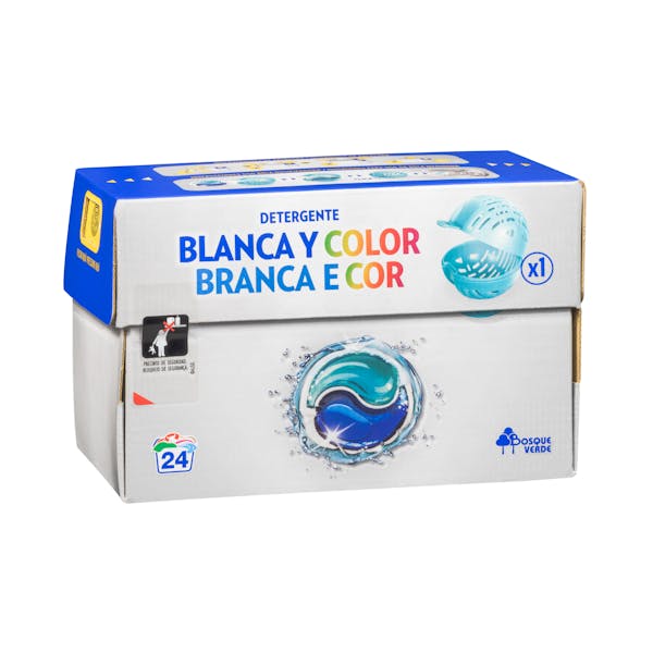Detergente ropa Blanca y de Color Bosque Verde en cápsulas