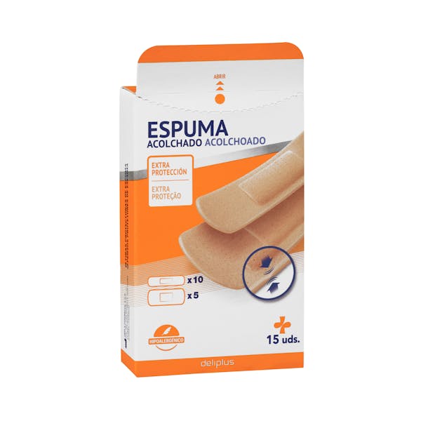 Imagen de Tiras adhesivas protectoras de espuma acolchado Deliplus protección extra