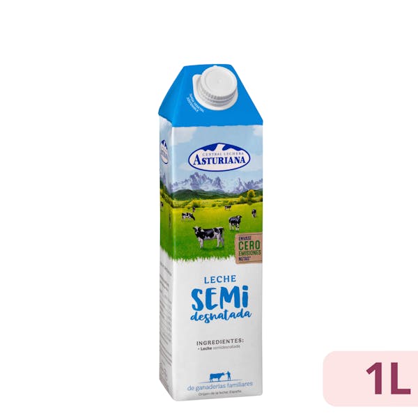 Leche semidesnatada Asturiana