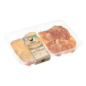 Imagen de Muslos deshuesados con piel de pollo certificado alimentado con un 50% de maíz