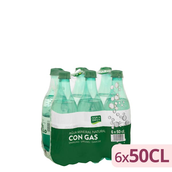 Agua mineral con gas pequeña Aquadeus