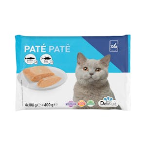 Salmon and tuna pate adult cat food Delikuit