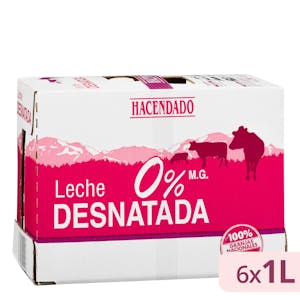 Leche desnatada Hacendado