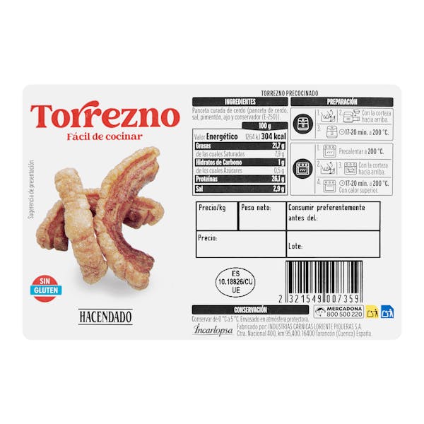 Torrezno precocinado Hacendado