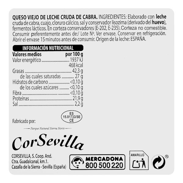 Etiqueta / ingredientes