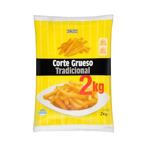 Patatas prefritas corte grueso Hacendado ultracongeladas