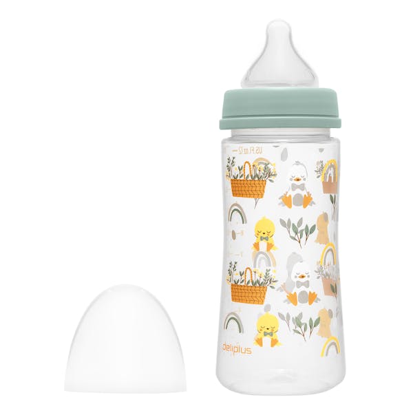 Biberón 360 ml tetina silicona tres posiciones Deliplus +1 mes