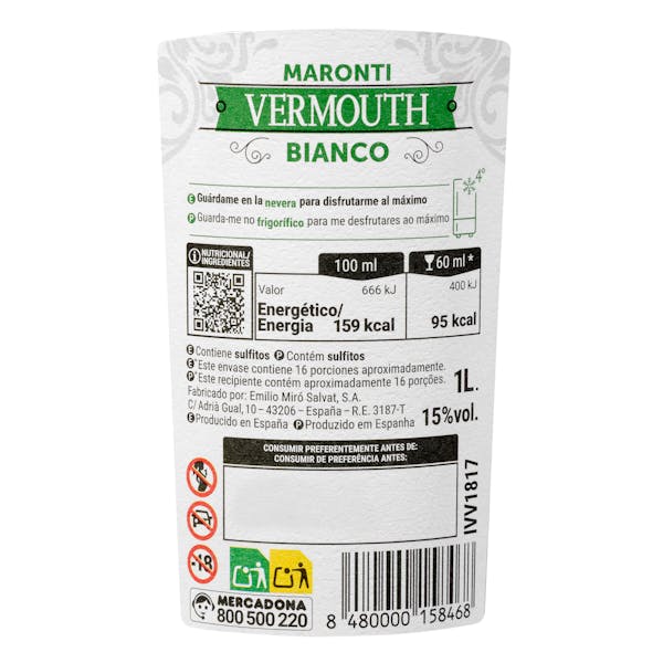 Vermouth blanco Maronti