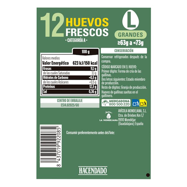Huevos grandes L