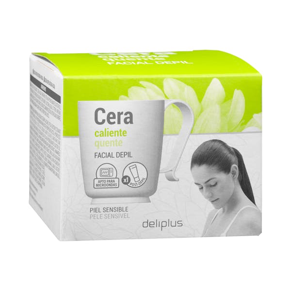 Cera facial caliente en tarro Deliplus piel sensible