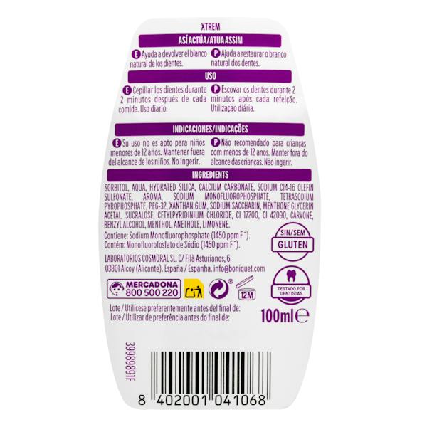 Etiqueta / ingredientes