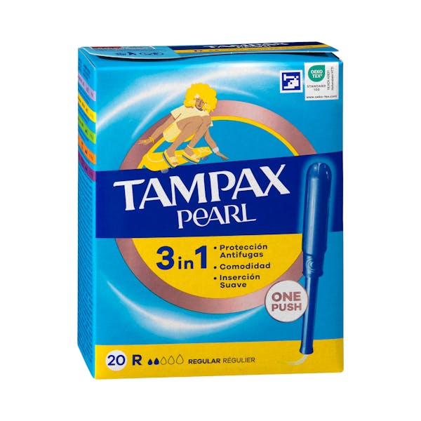 Tampones regular Tampax Pearl con aplicador
