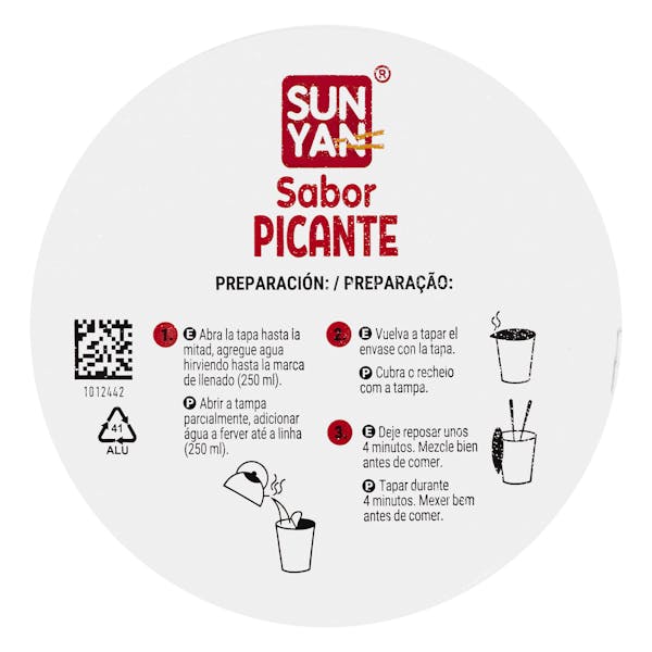 Fideos orientales sabor picante Hacendado