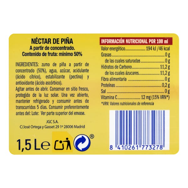 Néctar de piña La Verja