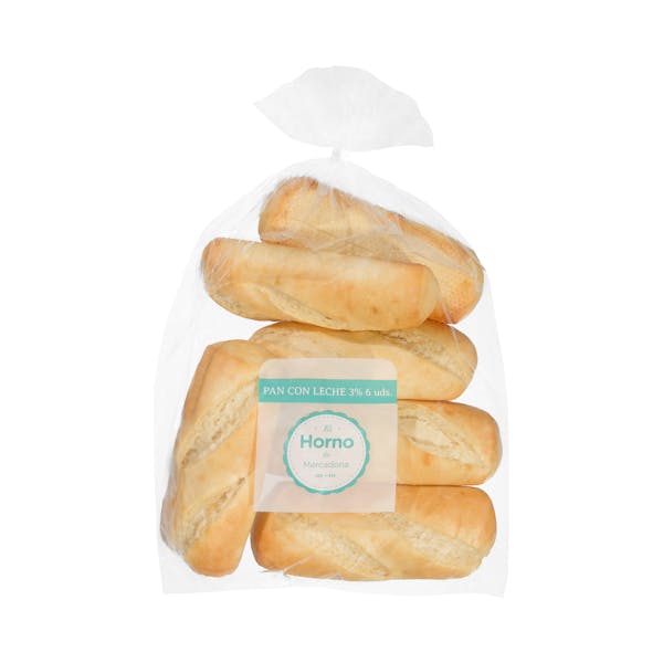 6 Panes de leche 3%