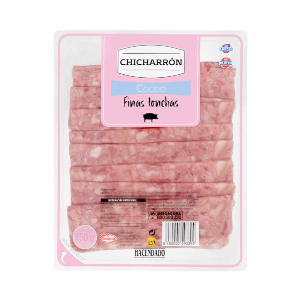 Chicharrón cocido Hacendado finas lonchas