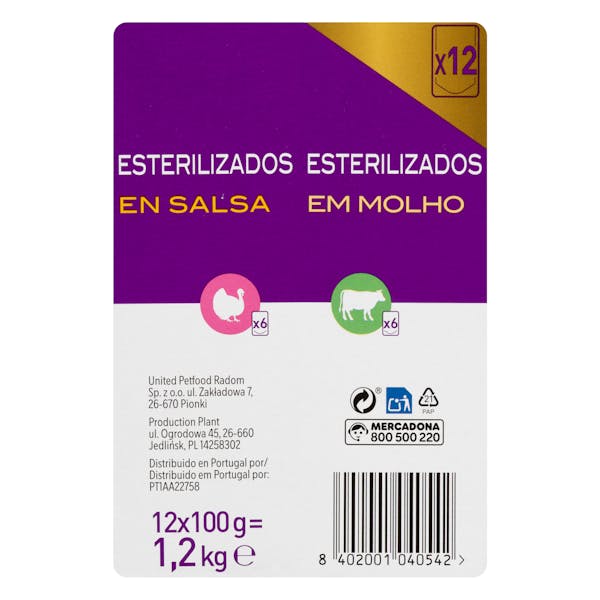 Bocaditos en salsa gato adulto Delikuit esterilizado