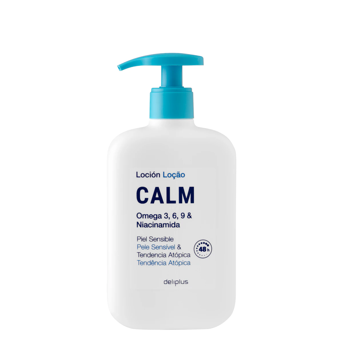 Loción corporal Calm Deliplus omega 3, 6, 9 y niacinamida – Mercadona – صورة إعلانية للمنتج