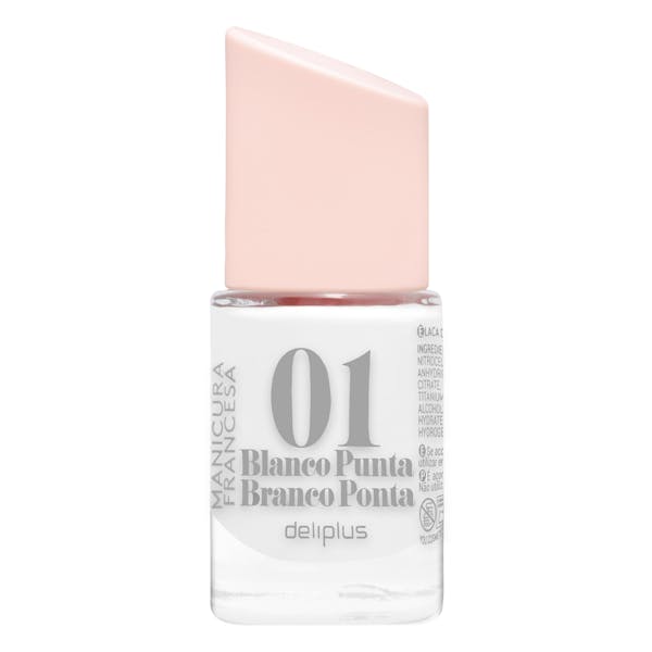 Imagen de Laca de uñas manicura francesa Deliplus 01 blanco punta