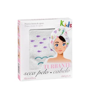 Imagen de Toalla turbante kids estampado seca pelo microfibra Deliplus