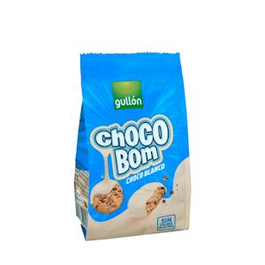 Choco Bom chocolate chip biscuits coated in white chocolate Gullón