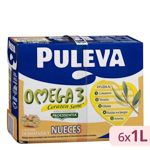 Bebida láctea Omega 3 Puleva con nueces y leche desnatada