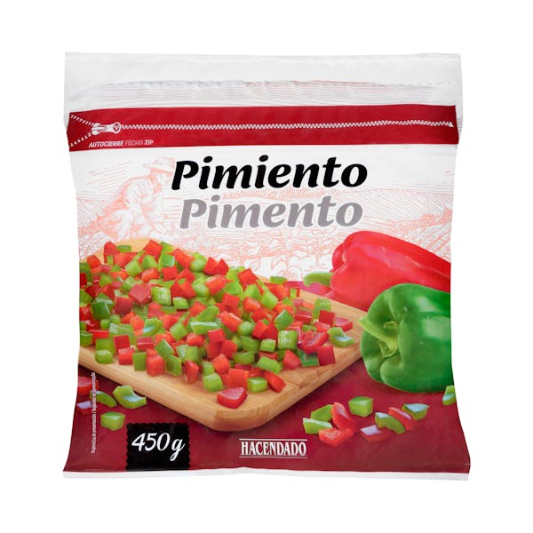 Pimiento rojo y verde Hacendado ultracongelado