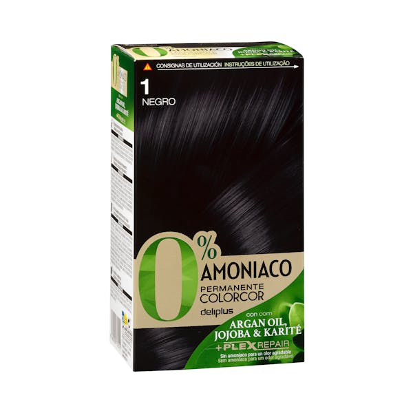 Coloración permanente 1 negro Deliplus 0% amoníaco