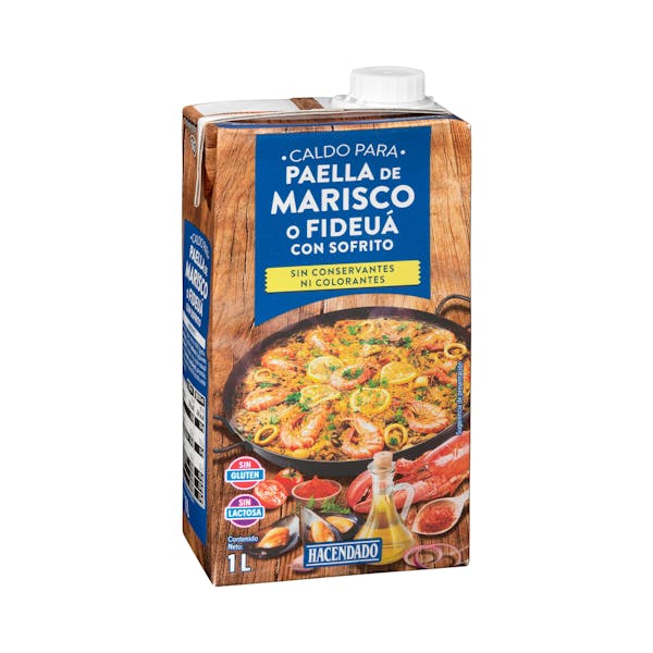 Imagen de Caldo de marisco o fideuá para paella Hacendado con sofrito