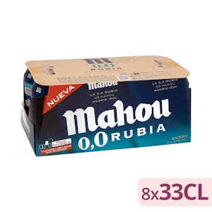 Cerveza sin gluten 0,0% sin alcohol rubia Mahou