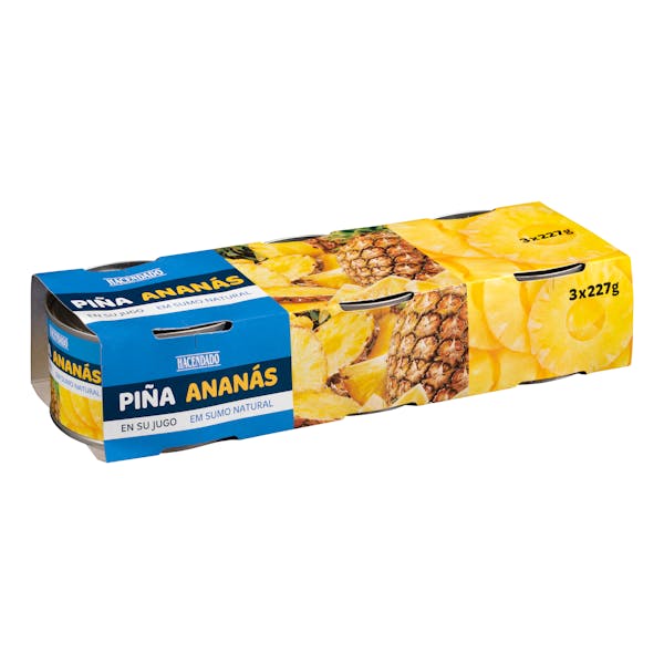 Piña en su jugo Hacendado rodajas