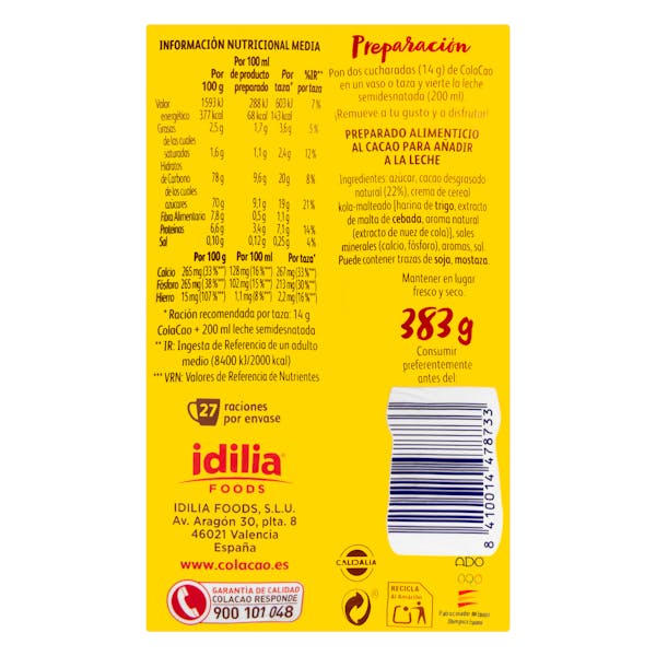 Cacao soluble ColaCao original