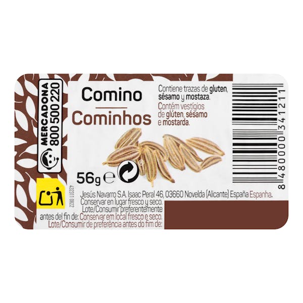 Comino en grano Hacendado