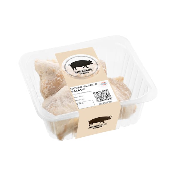 Hueso blanco de cerdo salado